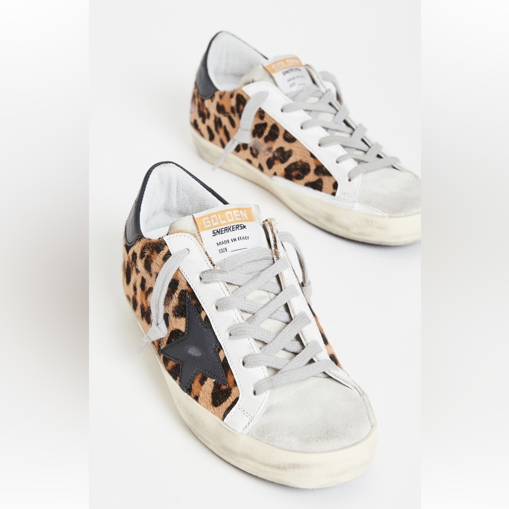 Golden Goose Superstar Sneaker in Beige Brown Leopard size 39 (like new)